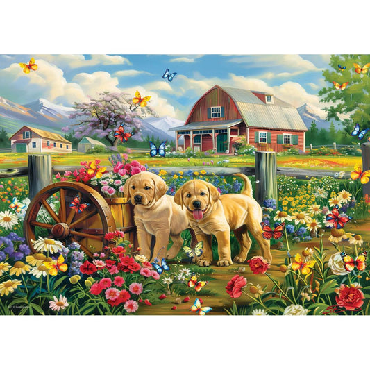 Puppy Spring 48 Connecting Pieces Jigsaw Puzzle Eurographics - BIG FRENCHIES