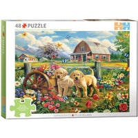Puppy Spring 48 Connecting Pieces Jigsaw Puzzle Eurographics - BIG FRENCHIES