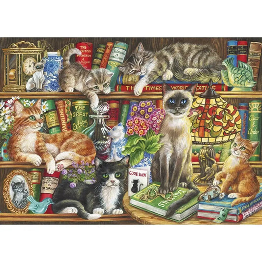 Puss In Books 1000 Piece Jigsaw Puzzle Gibsons
