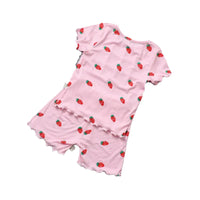 Summer Bear Pajama Set for Baby Girls (T-shirt & Shorts) - # BAAA81810011