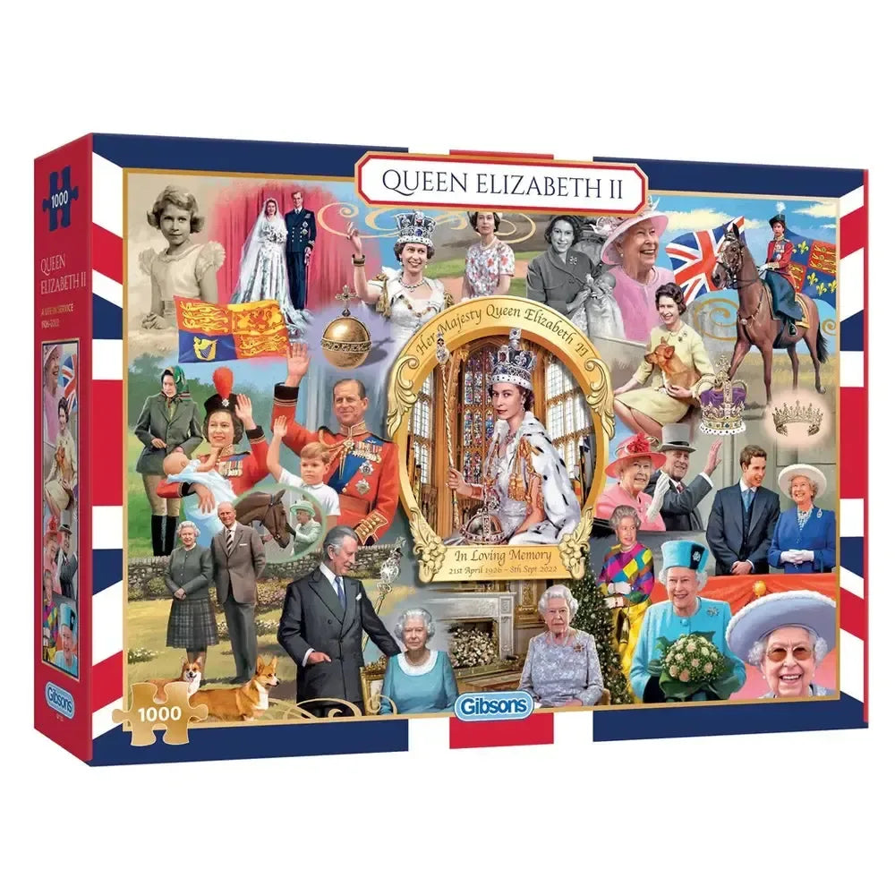 Queen Elizabeth II 1000 Piece Jigsaw Puzzle Gibsons - BIG FRENCHIES