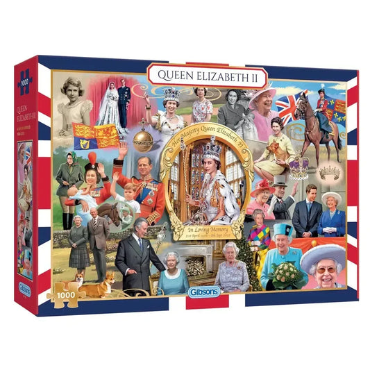 Queen Elizabeth II 1000 Piece Jigsaw Puzzle Gibsons - BIG FRENCHIES