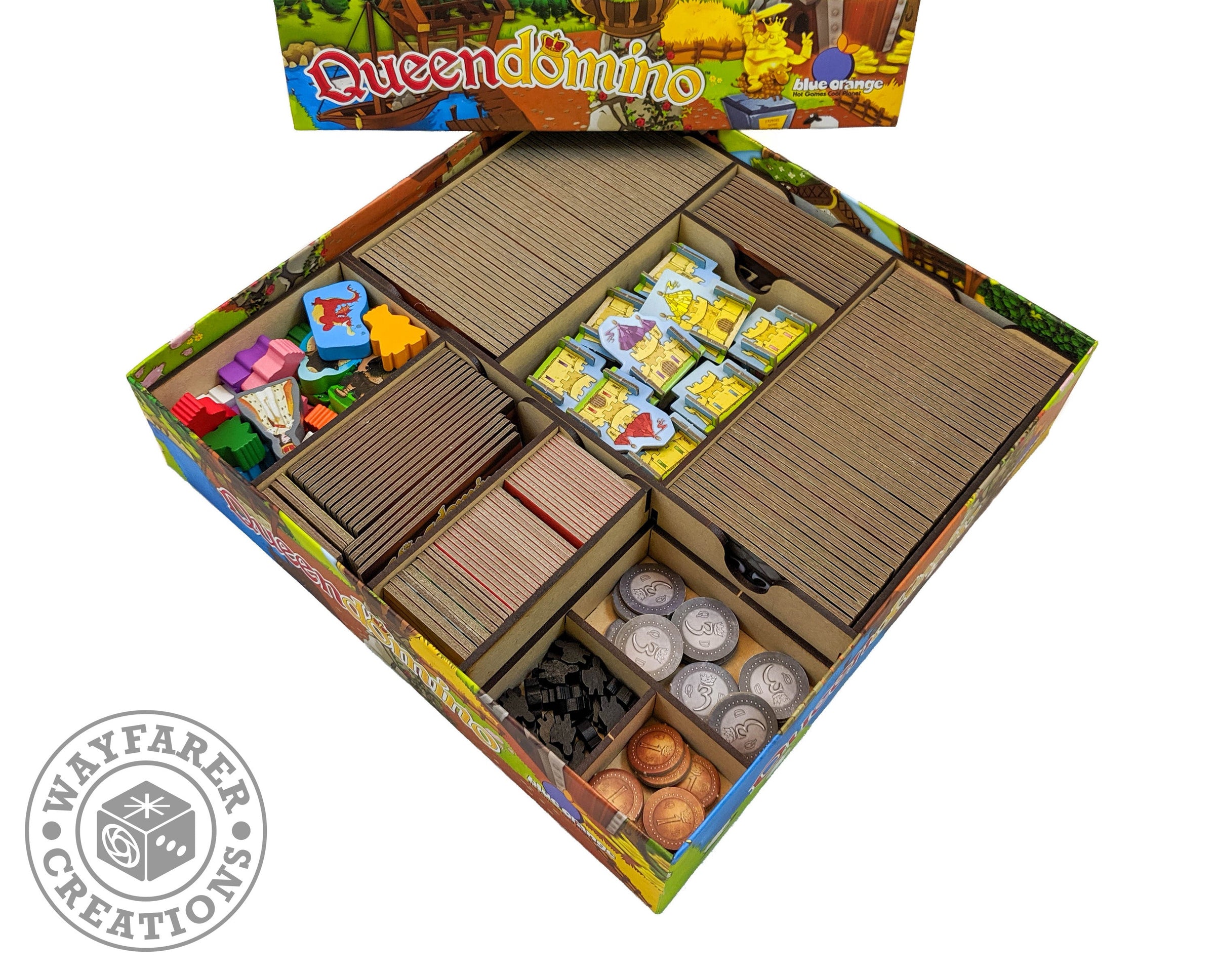 Queendomino Board Game Organizer Insert