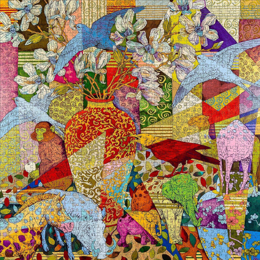 Quilt 1000 Piece Jigsaw Puzzle Pomegranate - BIG FRENCHIES