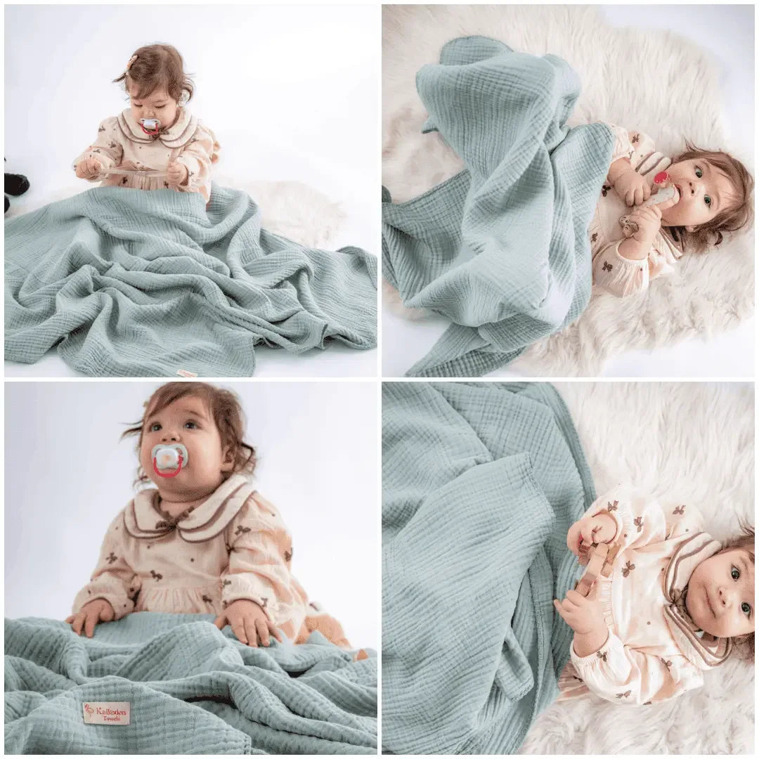 Quilted 4 Layers Muslin Blanket - BIG FRENCHIES