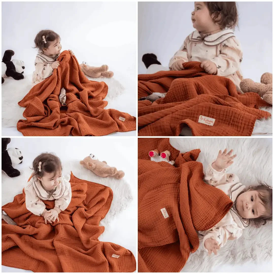 Quilted 4 Layers Muslin Blanket - BIG FRENCHIES