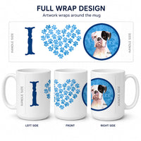 Blue Cooper the Boxer Wipe your Paws Ceramic Coffee Mug 15 oz Decorative Large C Handle Mug Cup for Tea, Cocoa Hot Chocolate