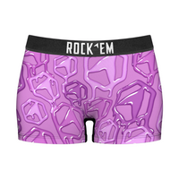 Women's Boy Shorts - Hex Drip (Lilac)