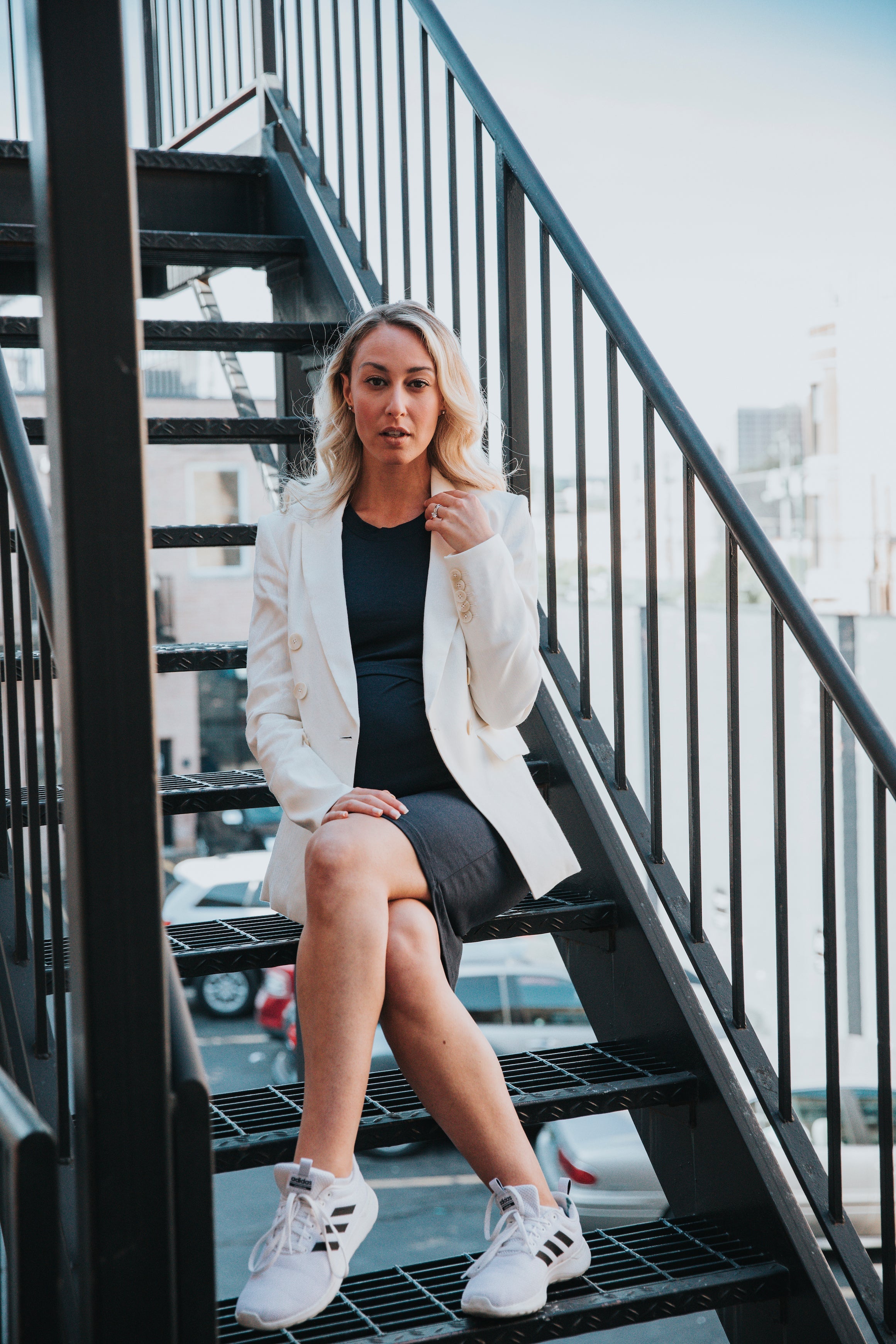 Little Breastfeeding Dress - Navy