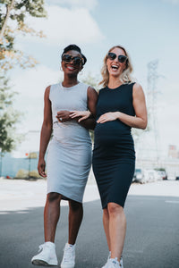 Little Breastfeeding Dress - Navy