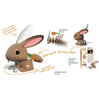 Rabbit 3D Cardboard Model Kit Eugy