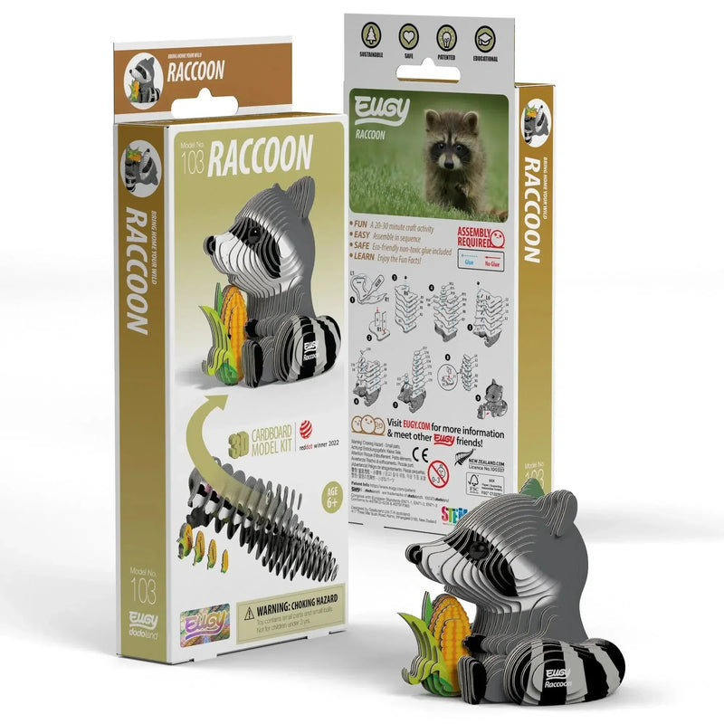 Raccoon 3D Cardboard Model Kit Eugy - BIG FRENCHIES