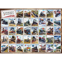 Railroads of America 1000 Piece Jigsaw Puzzle Cobble Hill - BIG FRENCHIES
