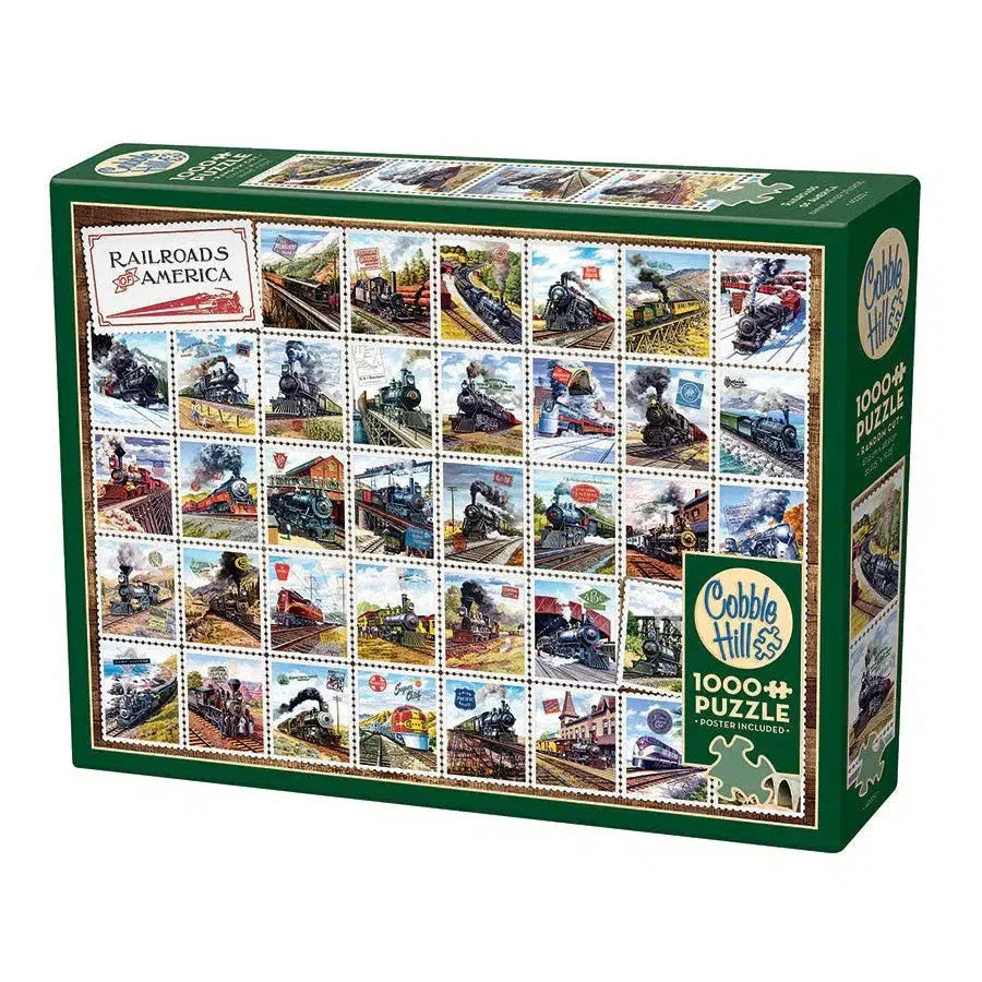 Railroads of America 1000 Piece Jigsaw Puzzle Cobble Hill - BIG FRENCHIES