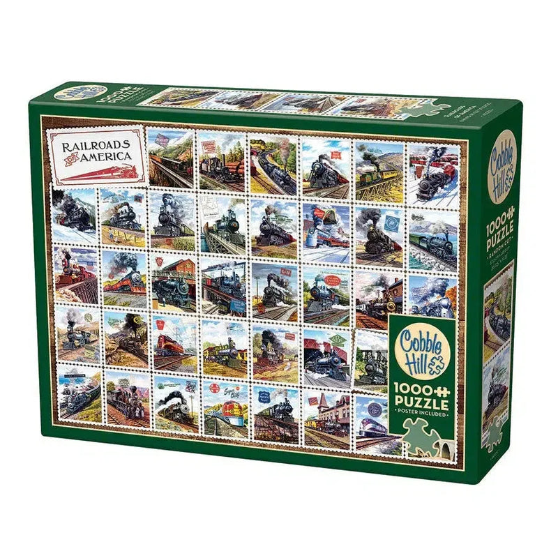Railroads of America 1000 Piece Jigsaw Puzzle Cobble Hill - BIG FRENCHIES