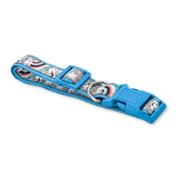 Nylon Dog Collar with Embroidered Rainbow Design, Secure & Adjustable Fit, Comfortable Wear - BIG FRENCHIES