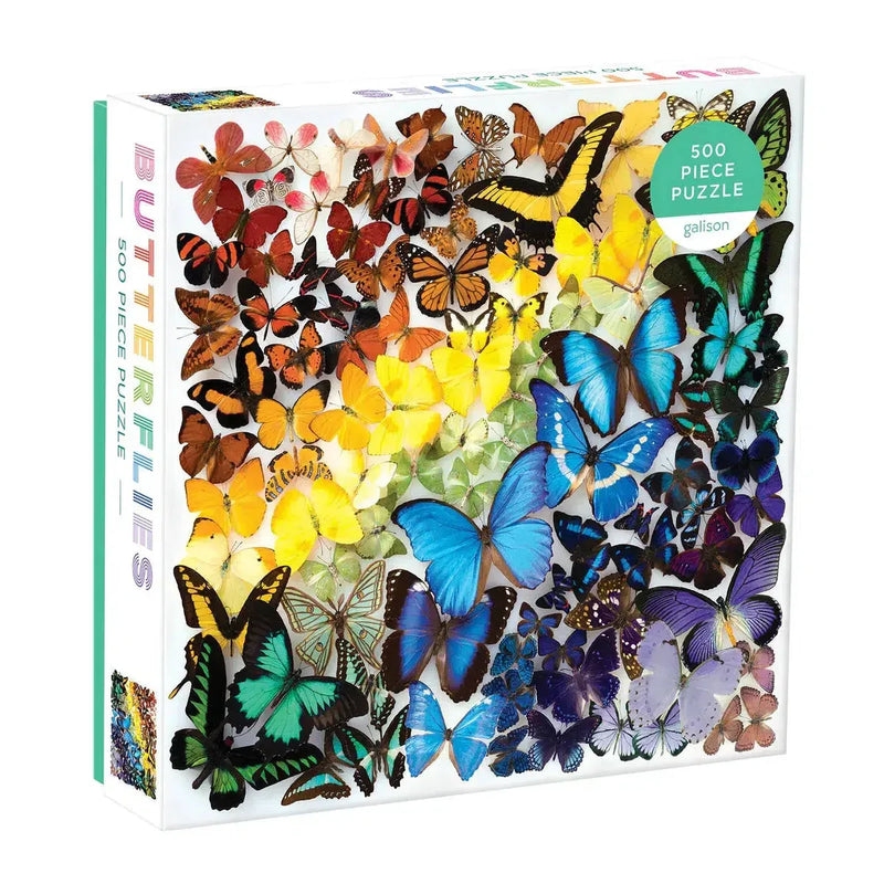 Rainbow Butterflies 500 Piece Jigsaw Puzzle Galison - BIG FRENCHIES