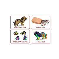 Rainbow Wild Cat 274 Piece Wood Jigsaw Puzzle Wooden City