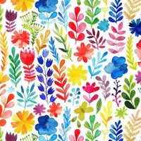 Rainbow Watercolor Floral Splash Mat - A Waterproof Catch-All for Highchair Spills and More! - BIG FRENCHIES