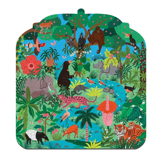 Rainforest Terrarium 750 Piece Shaped Jigsaw Puzzle Mudpuppy - BIG FRENCHIES