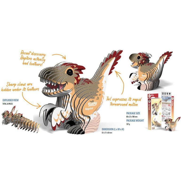 Raptor 3D Cardboard Model Kit Eugy - BIG FRENCHIES