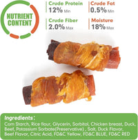Rawhide Free Dog Treats 3 Inch Chicken Duck Beef Rolls 16 Count 21oz