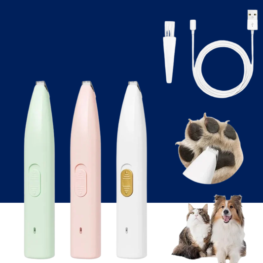 Rechargeable Dog Paw Trimmer with LED Light and Quiet Motor - BIG FRENCHIES