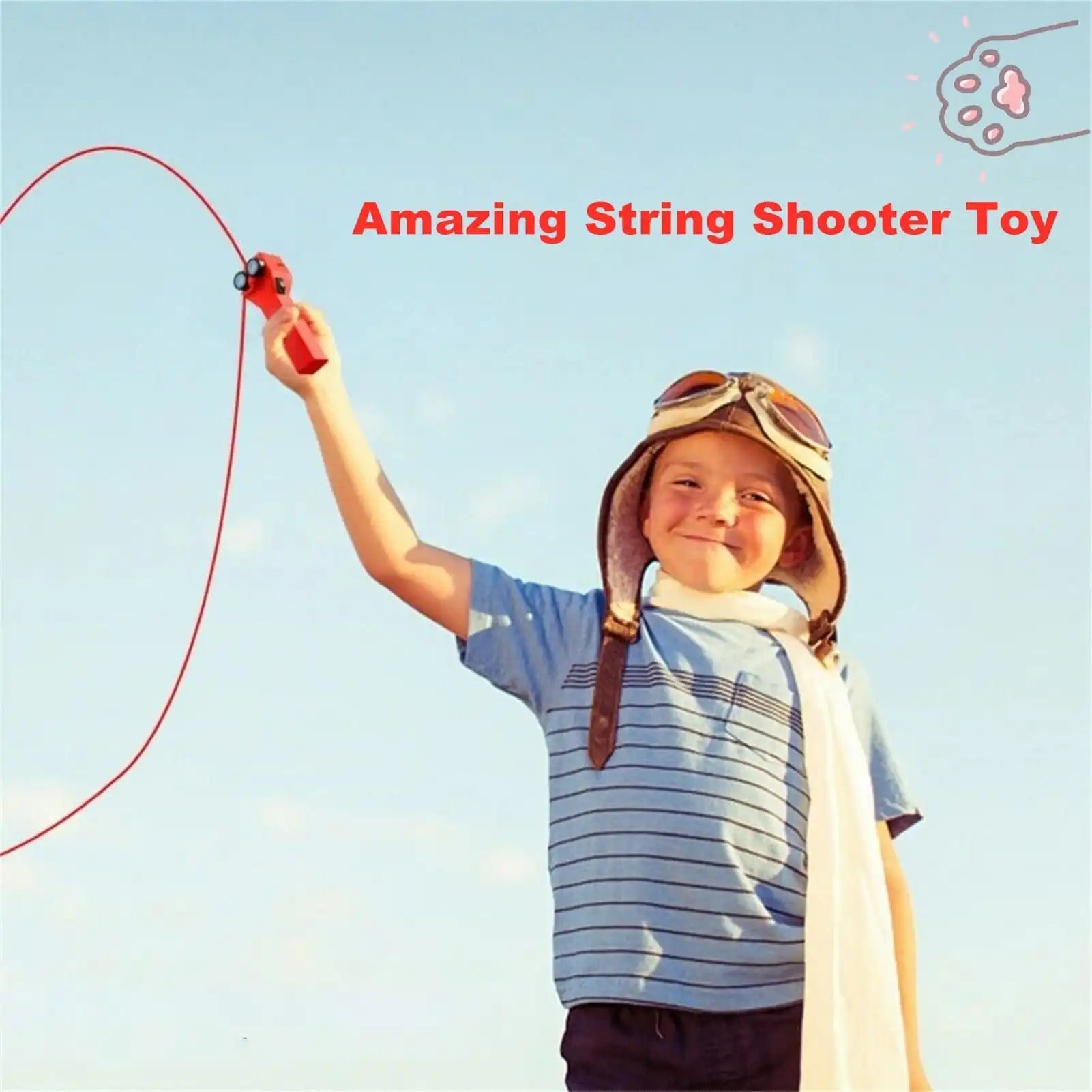 MEACAOFG FuXinWorld Lasso String Toy Lasso String Shooter Toy Lasso String Launcher Creative Handheld Cat Rop