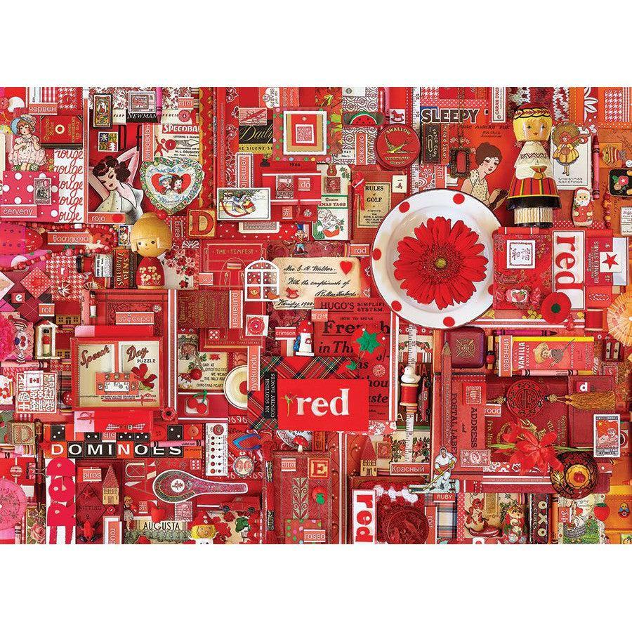 Red 1000 Piece Jigsaw Puzzle Cobble Hill - BIG FRENCHIES