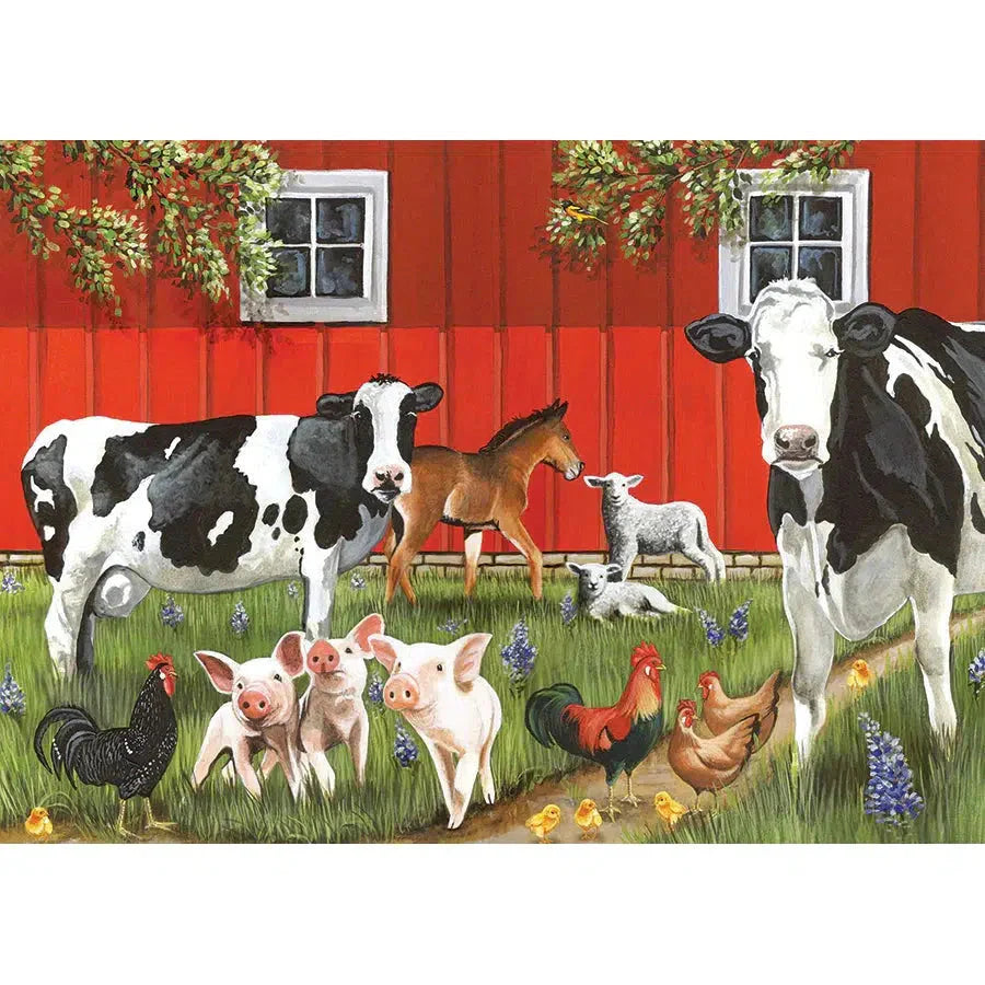 Red Barn Farm 35 Piece Tray Jigsaw Puzzle Cobble Hill