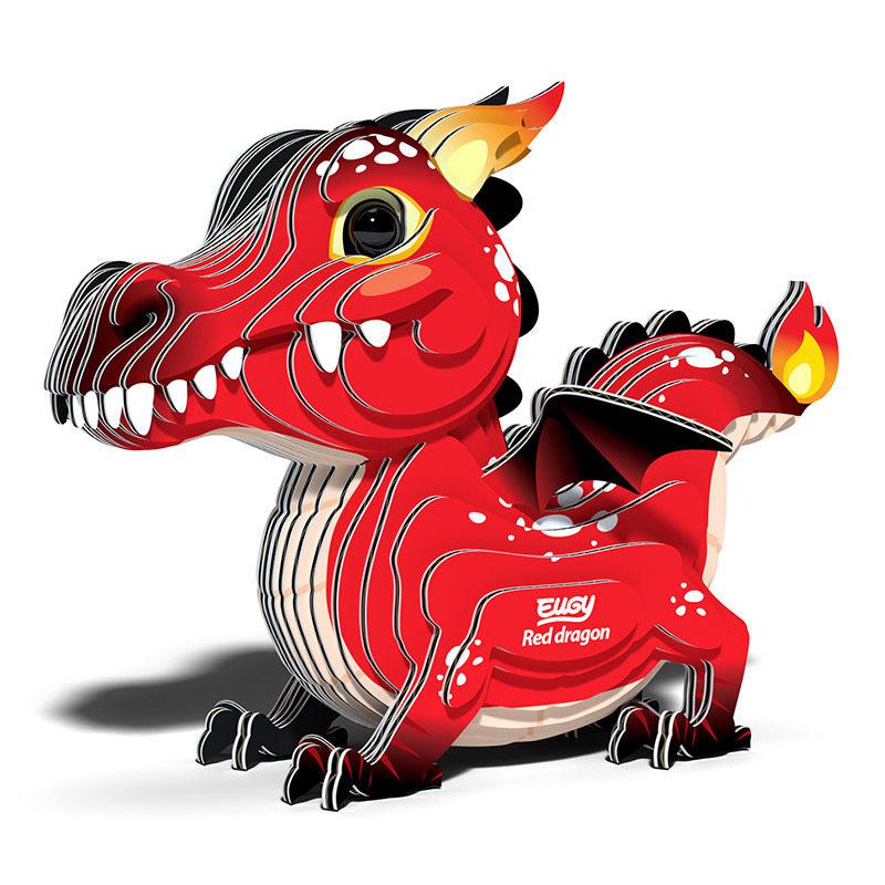 Red Dragon 3D Cardboard Model Kit Eugy