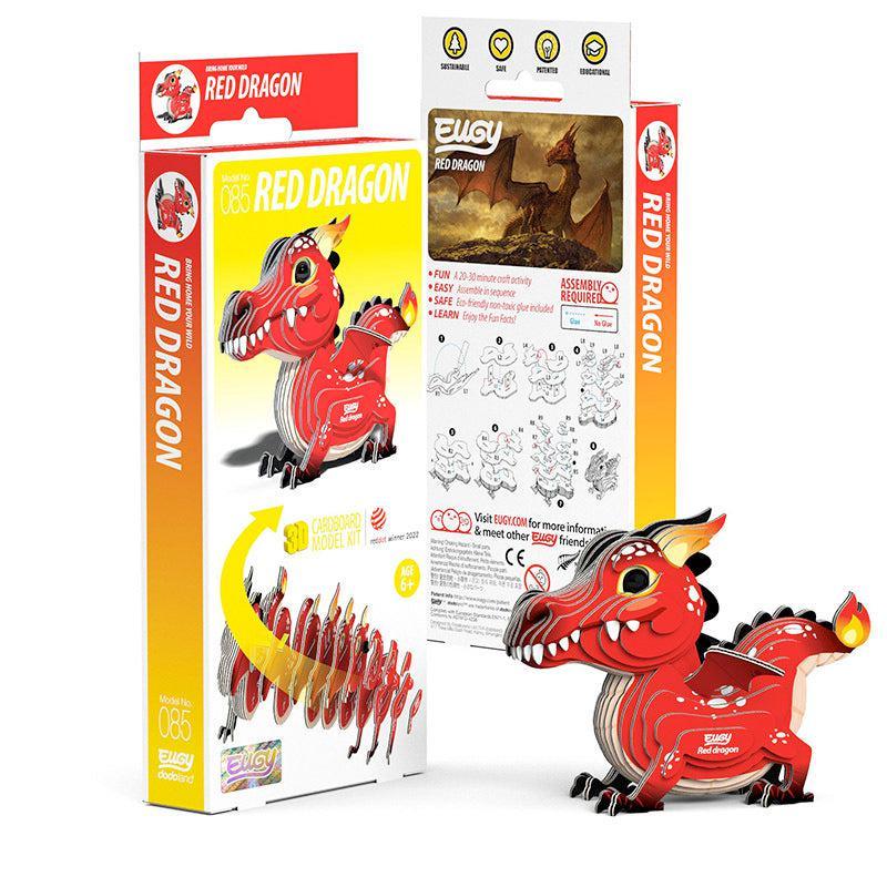 Red Dragon 3D Cardboard Model Kit Eugy - BIG FRENCHIES