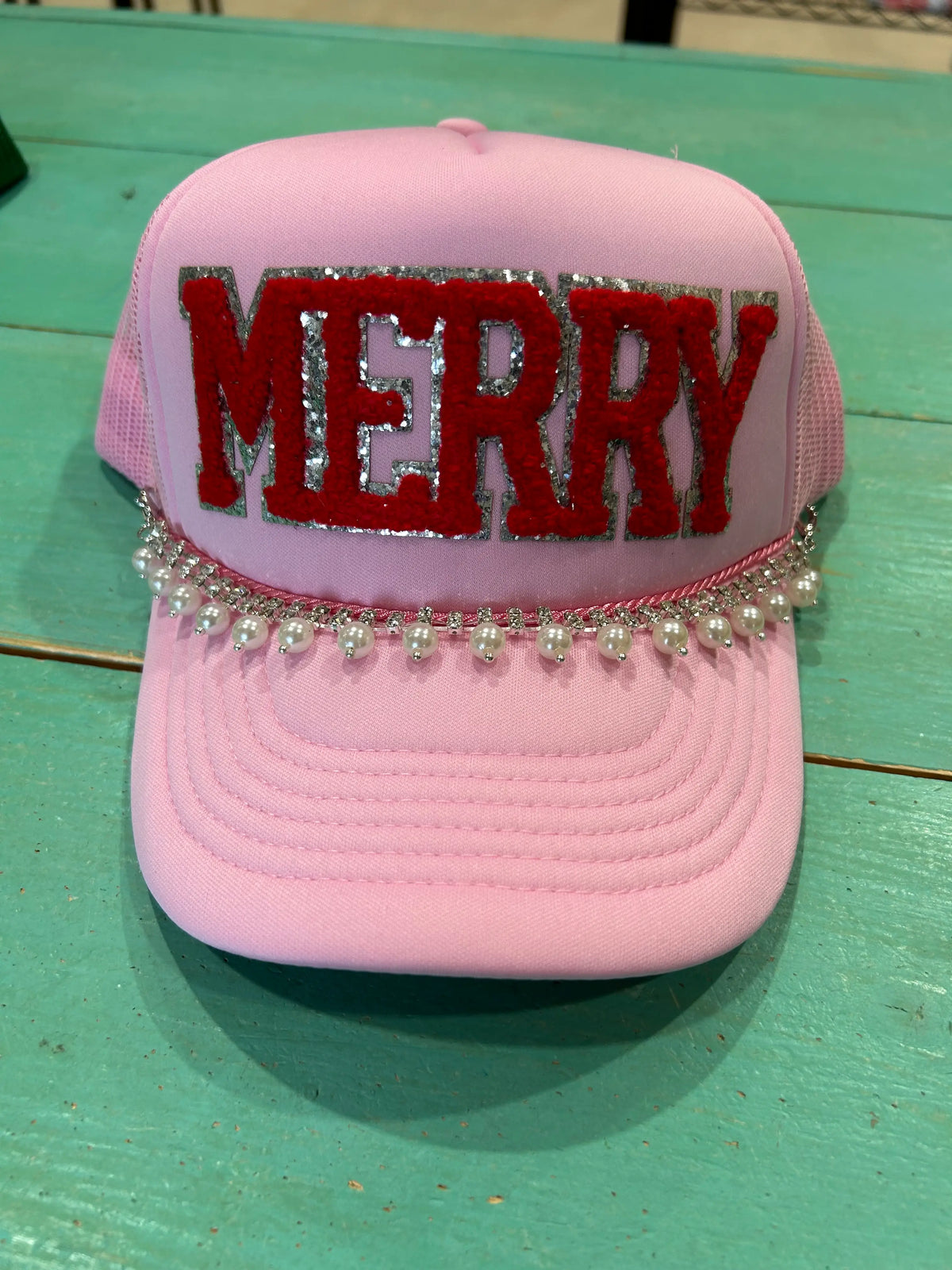 Red Chenille Merry Trucker - BIG FRENCHIES