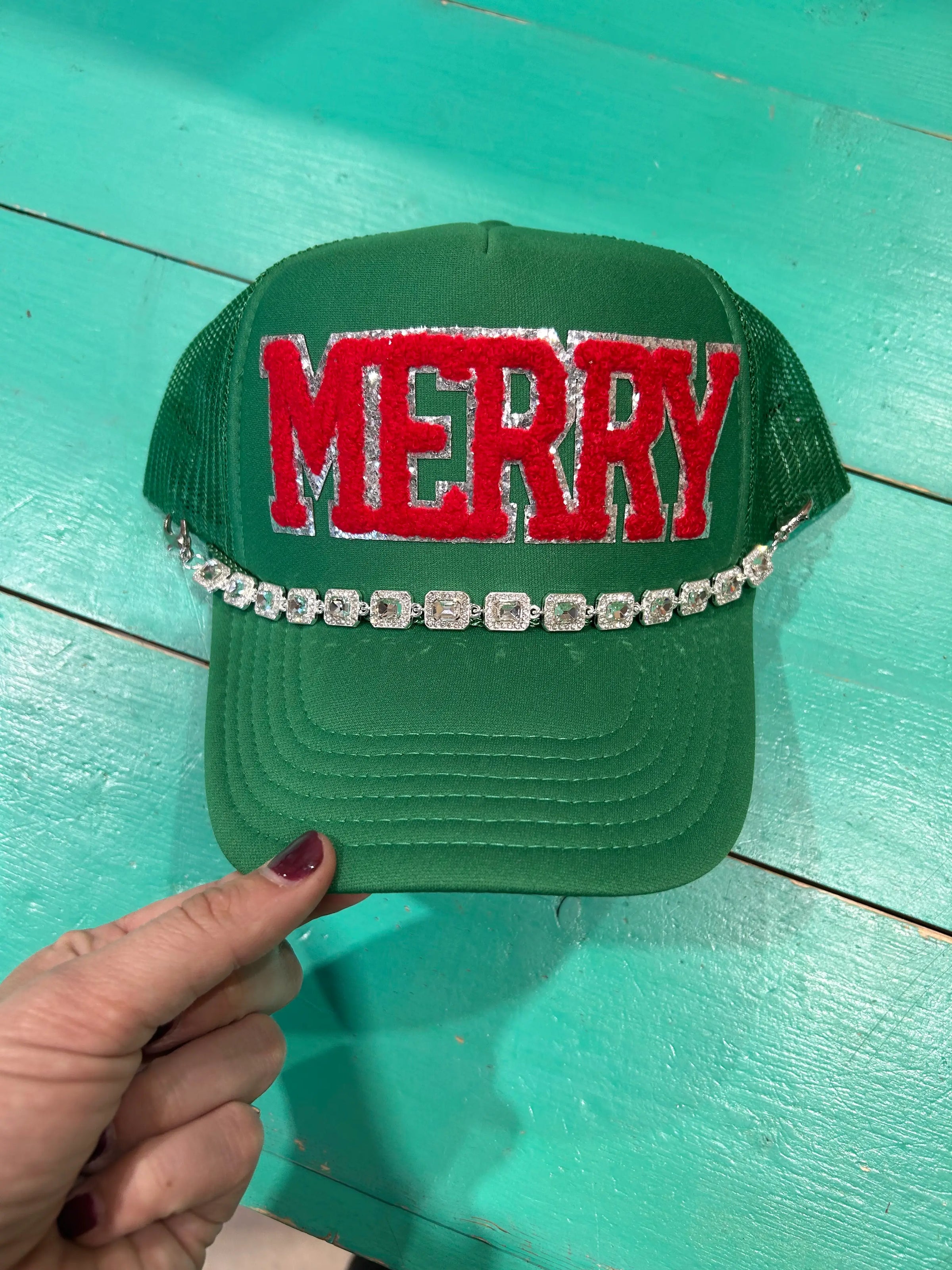 Red Chenille Merry Trucker - BIG FRENCHIES