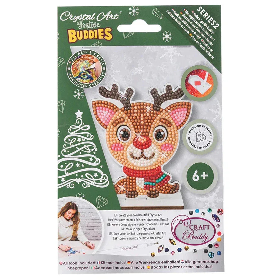 Reindeer Crystal Art Festive Buddies Kit Craft Buddy - BIG FRENCHIES