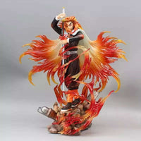 Rengoku Kyoujurou Flame Hashira Anime Figure, Demon Slayer Kimetsu no Yaiba Figurines 30 cm