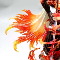 Rengoku Kyoujurou Flame Hashira Anime Figure, Demon Slayer Kimetsu no Yaiba Figurines 30 cm
