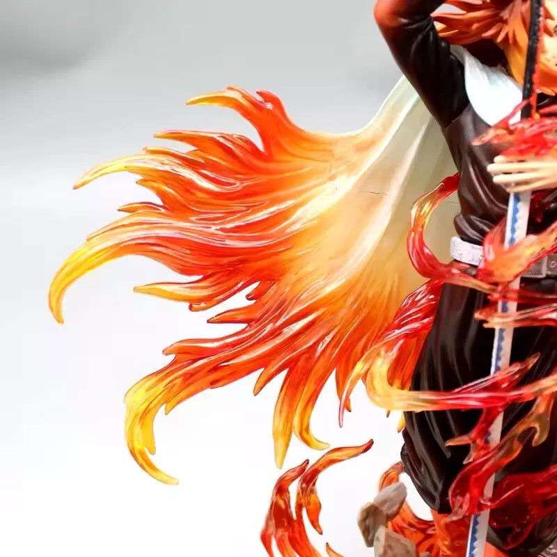 Rengoku Kyoujurou Flame Hashira Anime Figure, Demon Slayer Kimetsu no Yaiba Figurines 30 cm