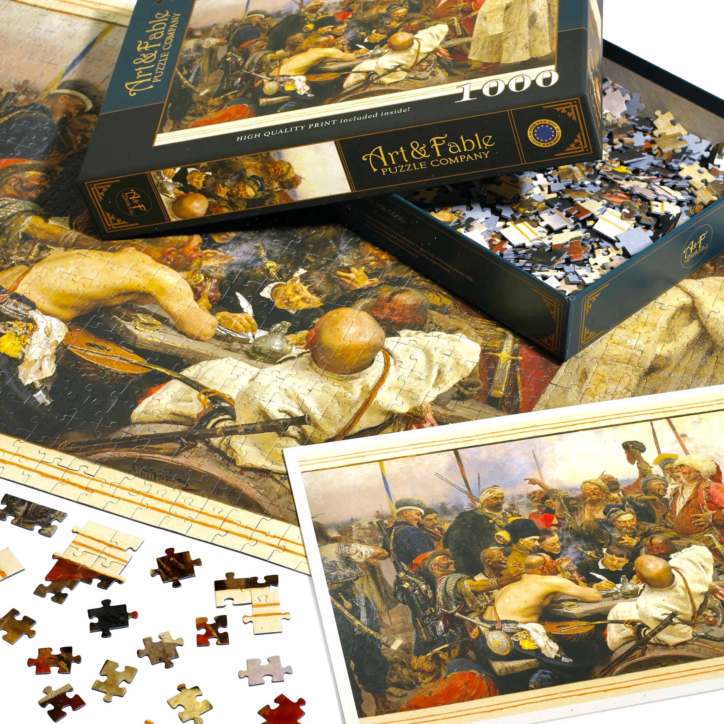Reply of the Cossacks 1000 Piece Premium Jigsaw Puzzle Art & Fable - BIG FRENCHIES