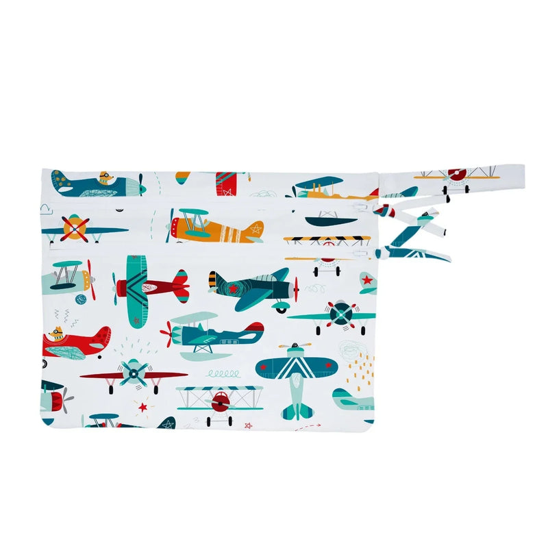 Retro Airplanes - Waterproof Wet Bag (For mealtime, on-the-go, and more!) - BIG FRENCHIES