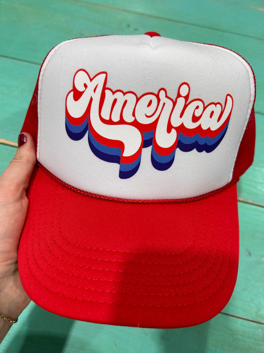 Retro America Trucker Hat - BIG FRENCHIES