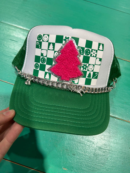 Retro Pink Chenille Tree Trucker - BIG FRENCHIES