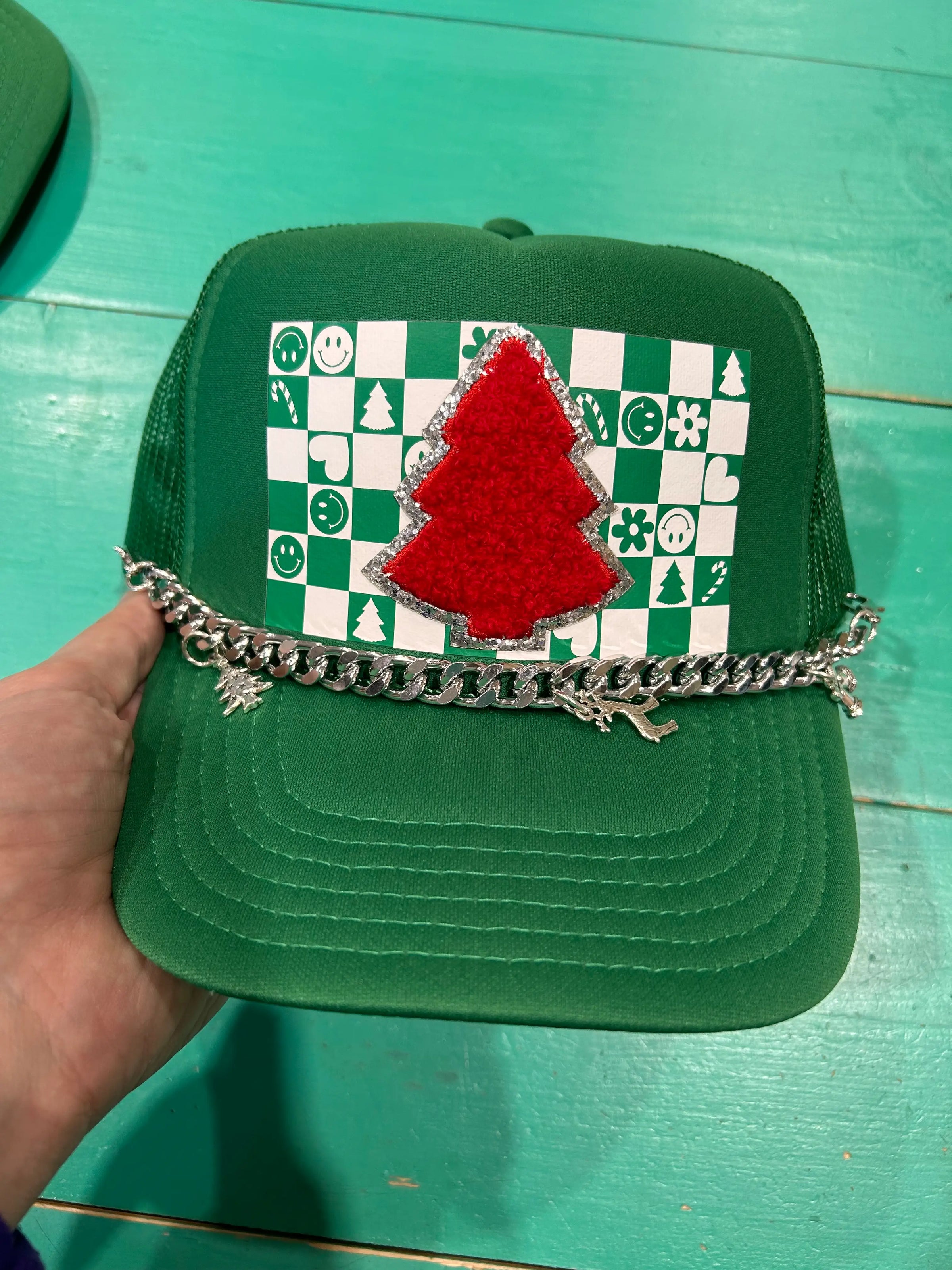 Retro Red Chenille Tree Trucker - BIG FRENCHIES