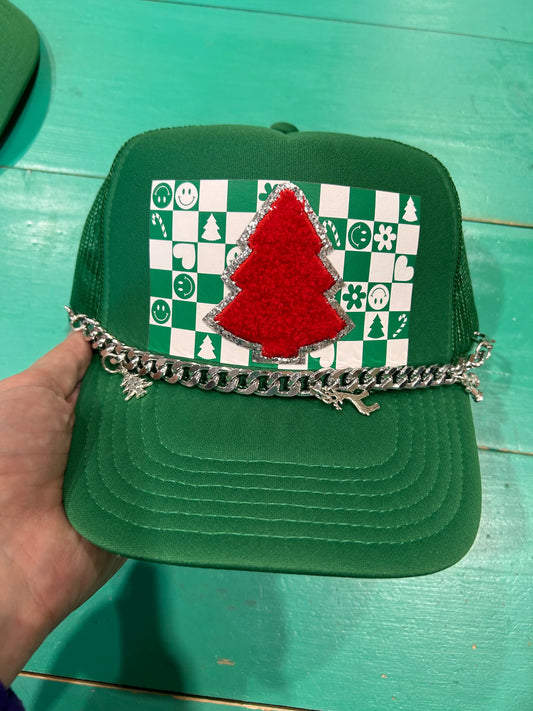 Retro Red Chenille Tree Trucker - BIG FRENCHIES