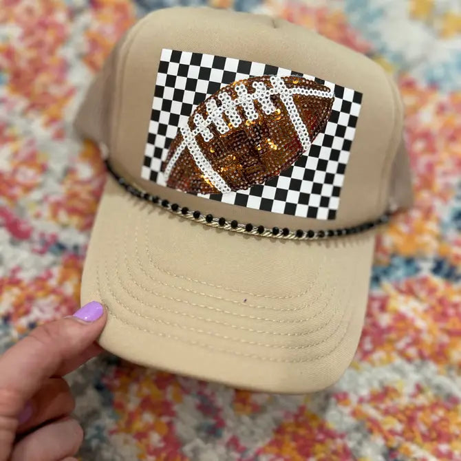 Retro Sequin Football Trucker - BIG FRENCHIES