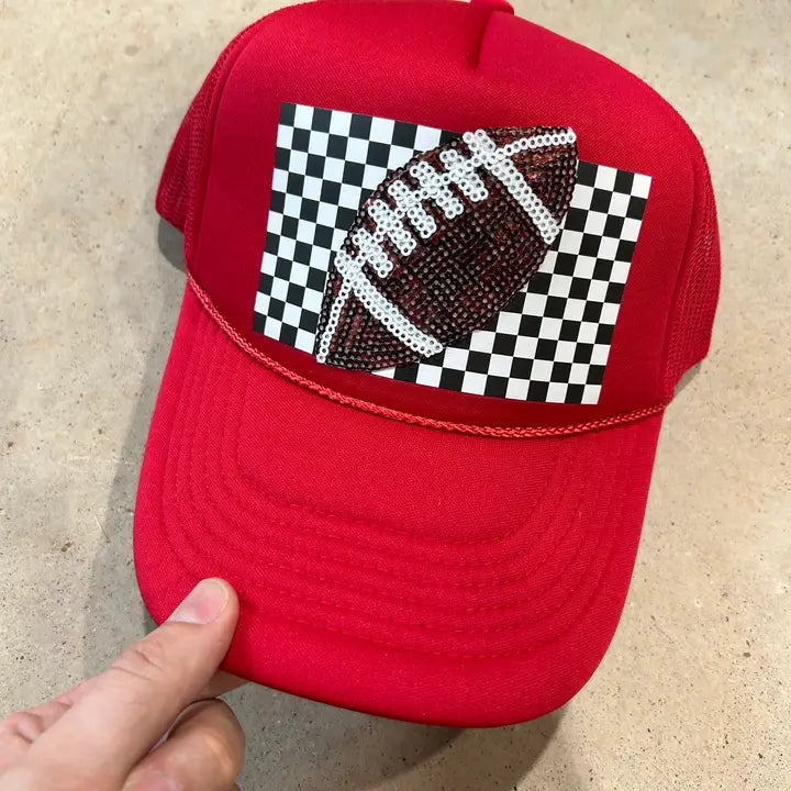 Retro Sequin Football Trucker - BIG FRENCHIES