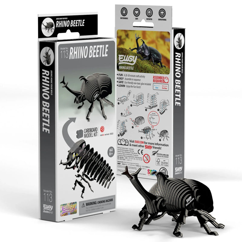 Rhino Beetle 3D Cardboard Model Kit Eugy - BIG FRENCHIES