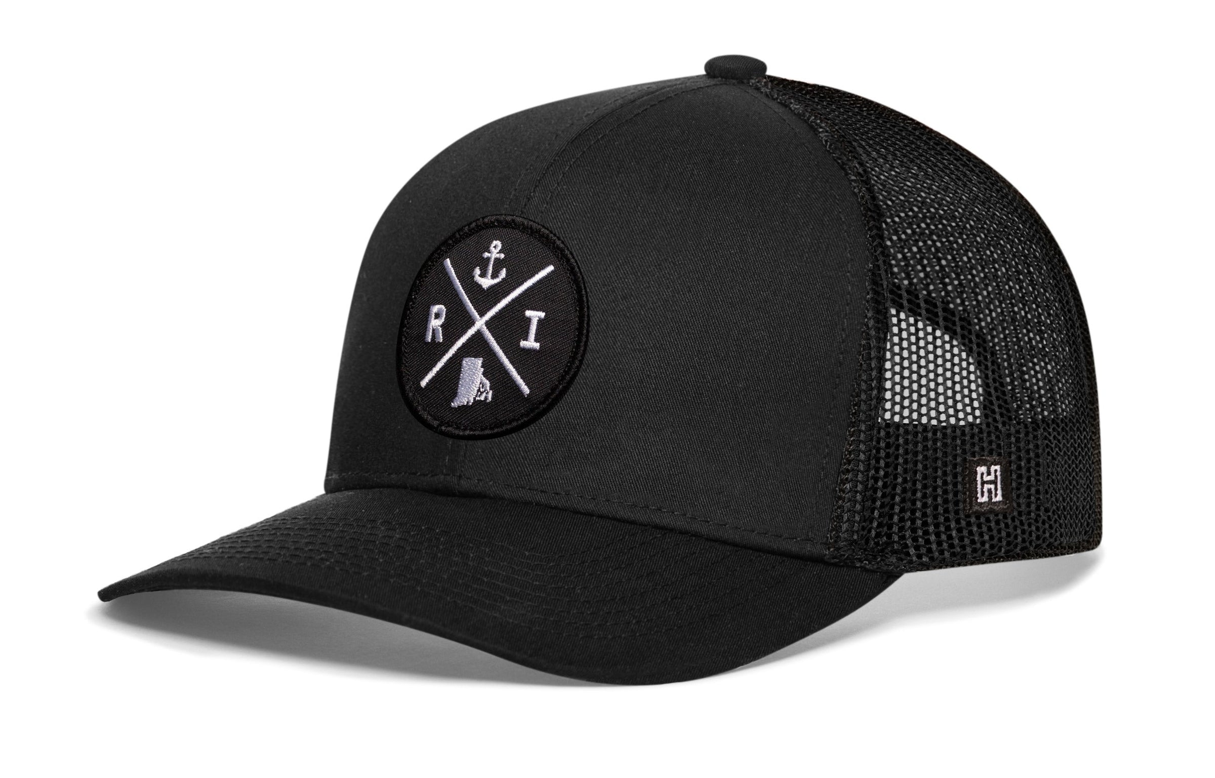 Rhode Island Trucker Hat  |  Black RI X Snapback