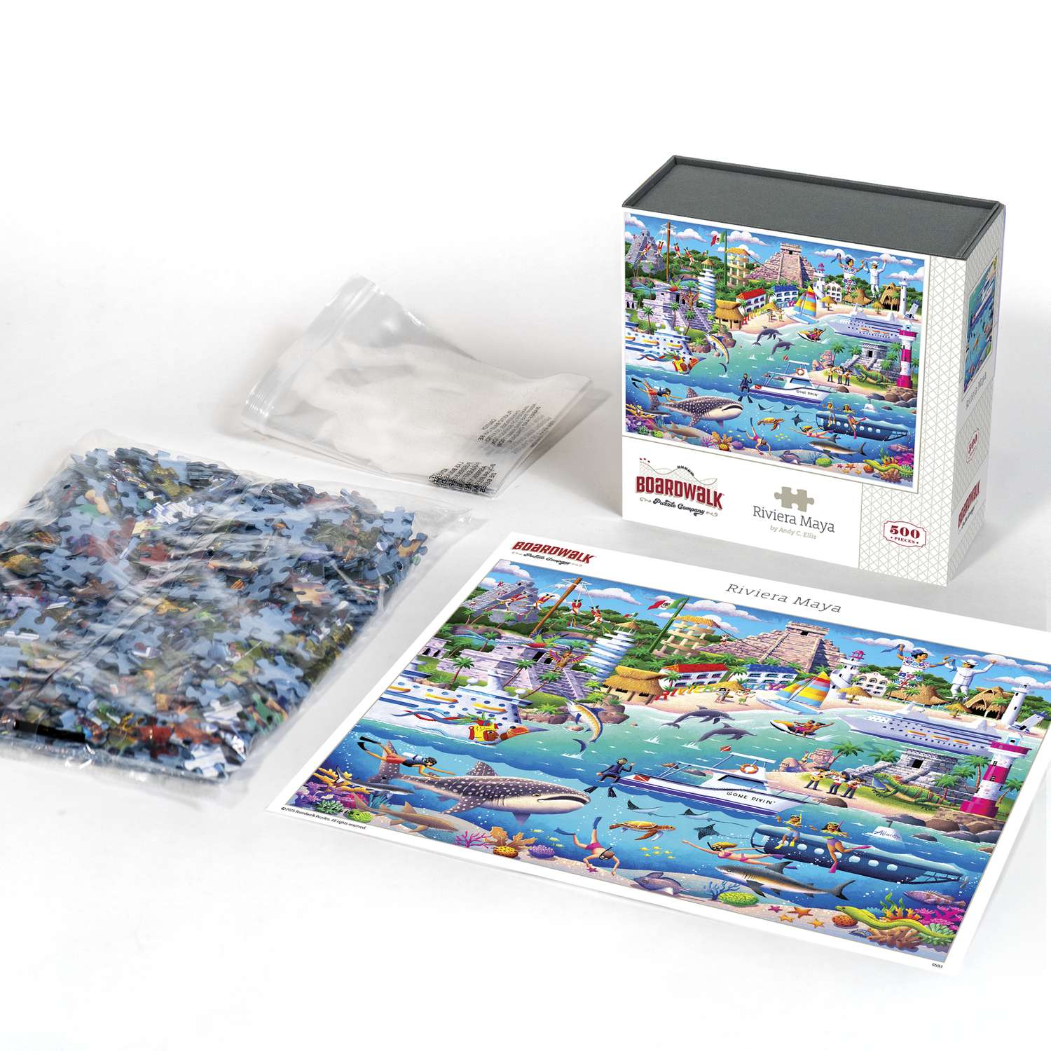 Riviera Maya 500 Piece Jigsaw Puzzle Boardwalk