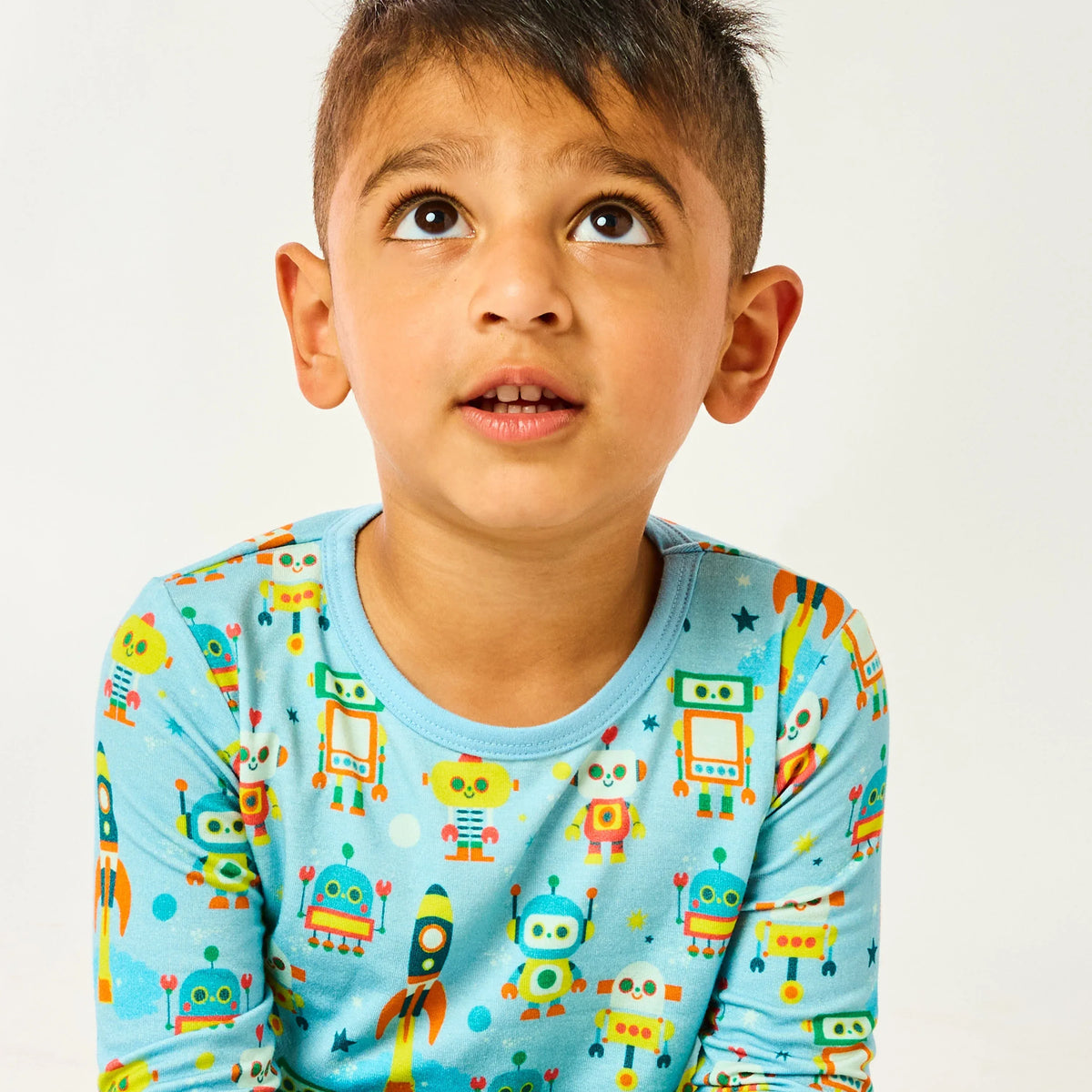 Long Sleeve Pajama Set - Robots - BIG FRENCHIES